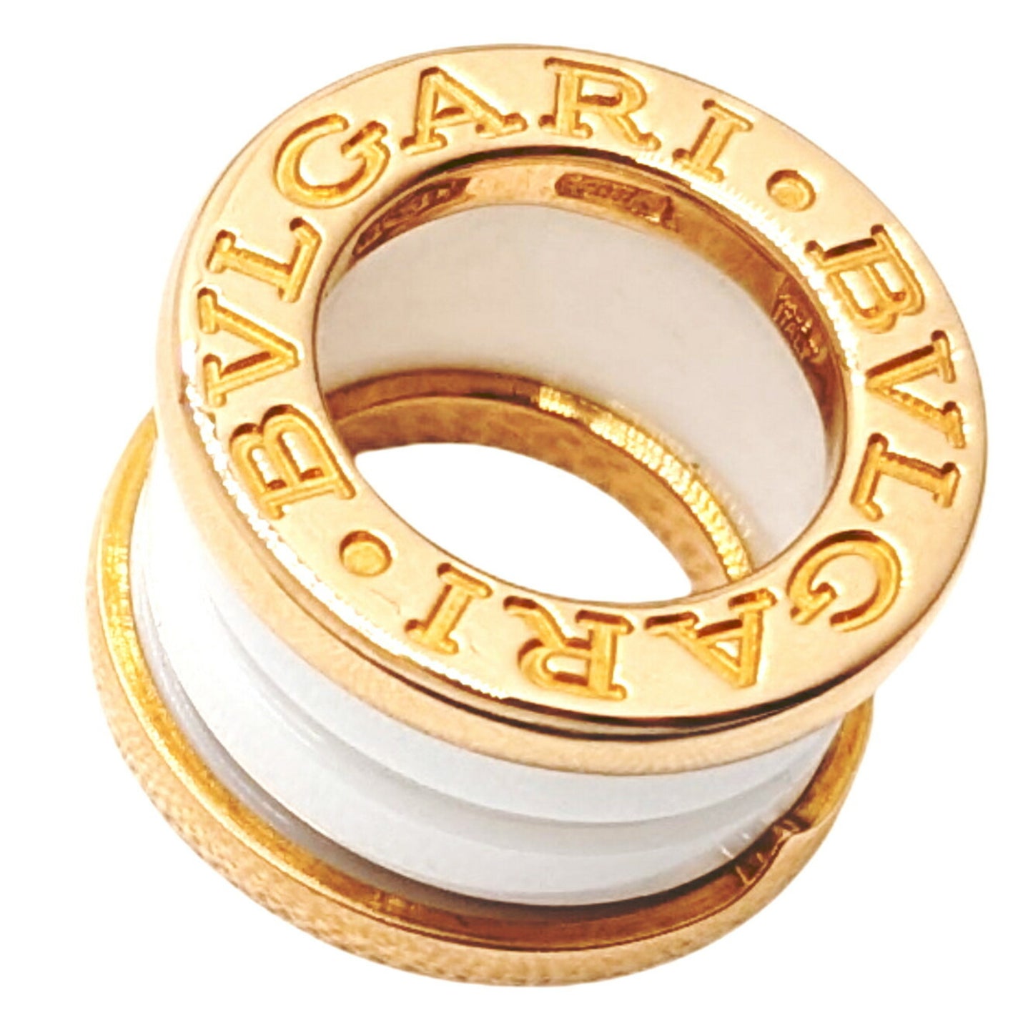 Bvlgari B-Zero 1 Necklace In 18K White Ceramic With 750 K Gold