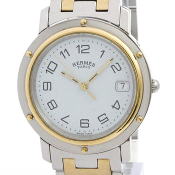 Hermes Clipper Gold Plated Steel Quartz