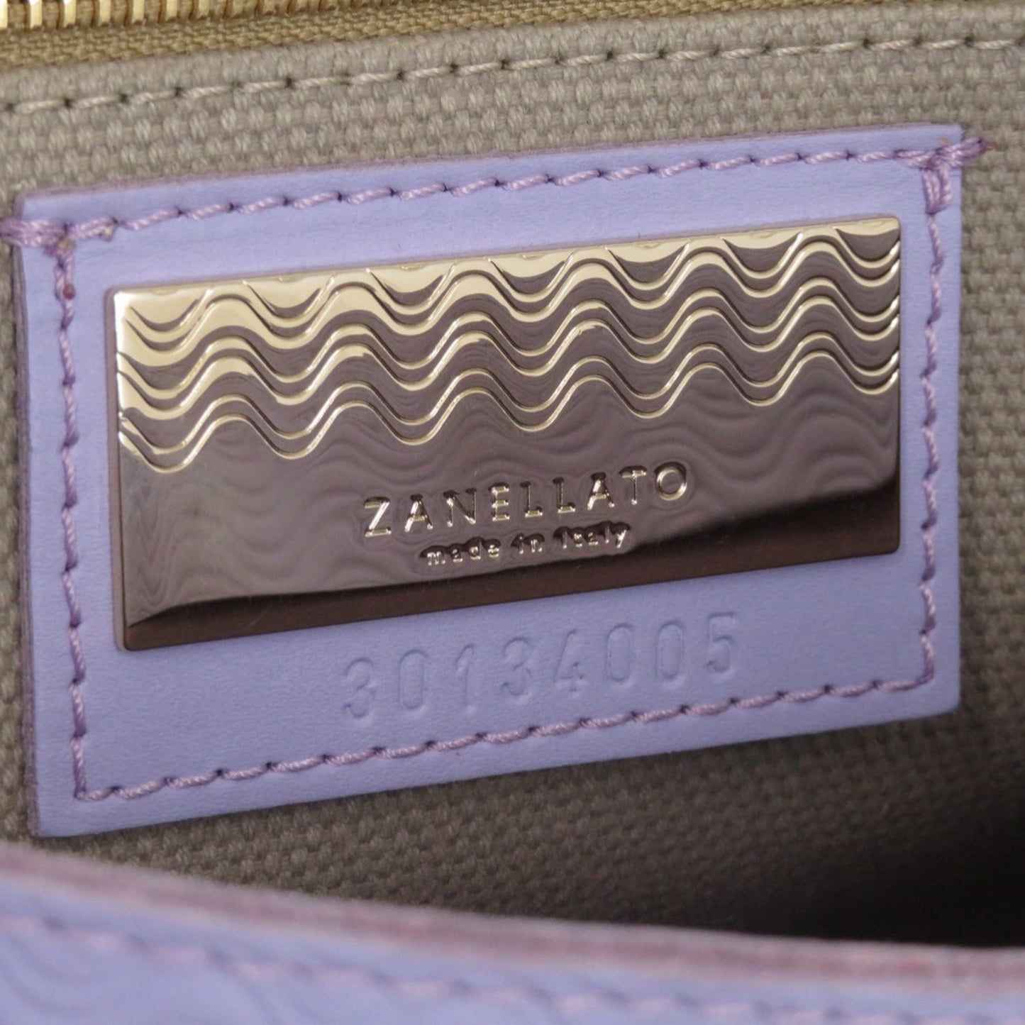 Like New Zanellato Postina L Brandine 2-Way Leather Handbag 30134005 Purple 0617