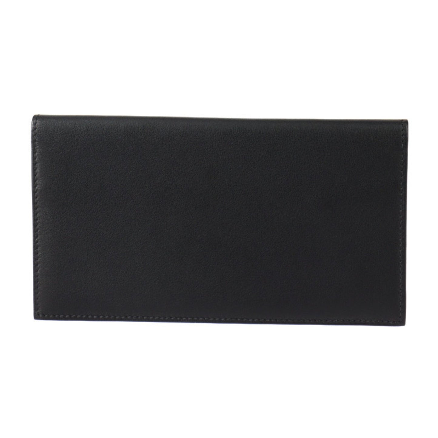 Hermes Citizen Twill Long Wallet - Swift Leather Black Bi-Fold D Engraved 2427063007153R1