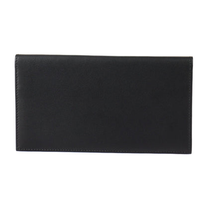 Hermes Citizen Twill Long Wallet - Swift Leather Black Bi-Fold D Engraved 2427063007153R1