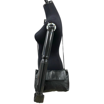 Loewe Vintage Anagram Logo Nappa Leather Shoulder Bag/Pochette/Sacoche In Black 11479