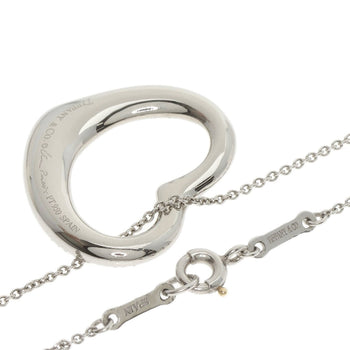 Tiffany Open Heart Full Pav Diamond Necklace In Platinum Pt950