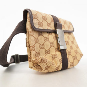 Gucci Gg Canvas Waist Bag 131236 Brown