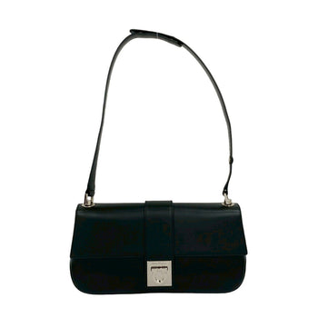 Salvatore Ferragamo Gancini Hardware Leather Semi-Shoulder Bag In Black