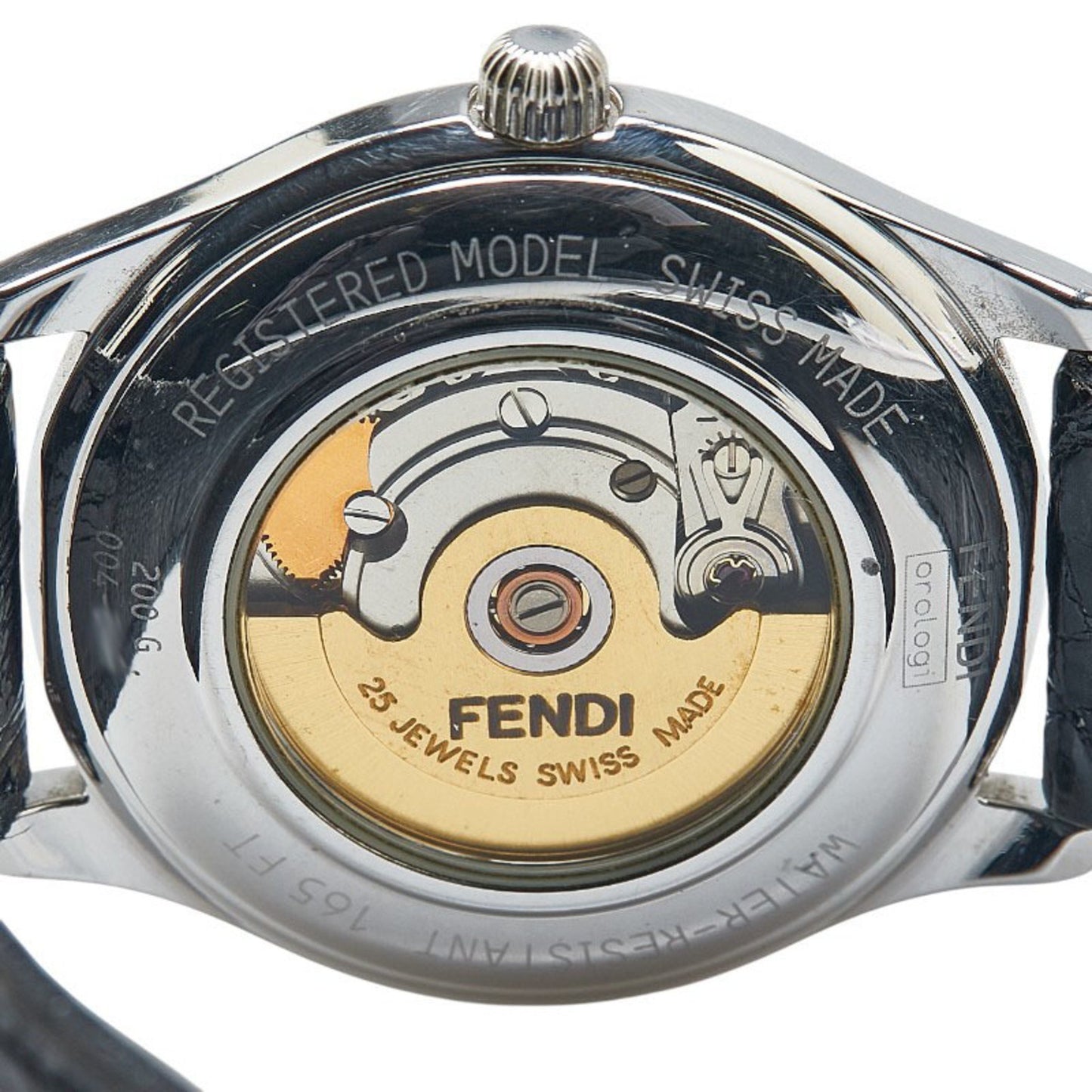 Fendi Horology Strap (Non-Original) 200G Automatic Watch With Silver Dial