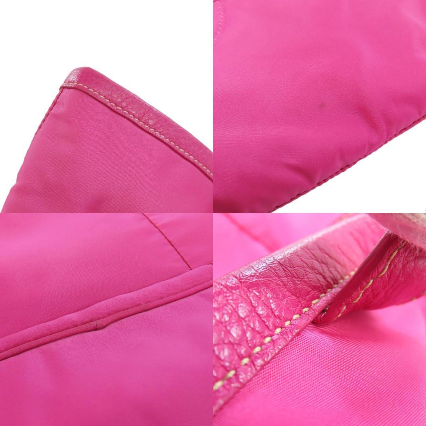 Prada Metal Tote Bag Nylon Material