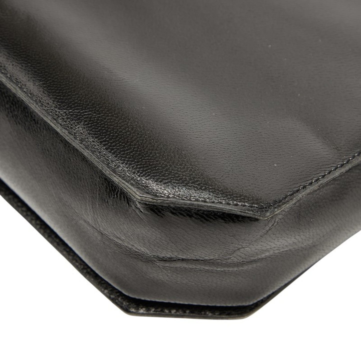 Saint Laurent Logo Shoulder Bag In Black Leather