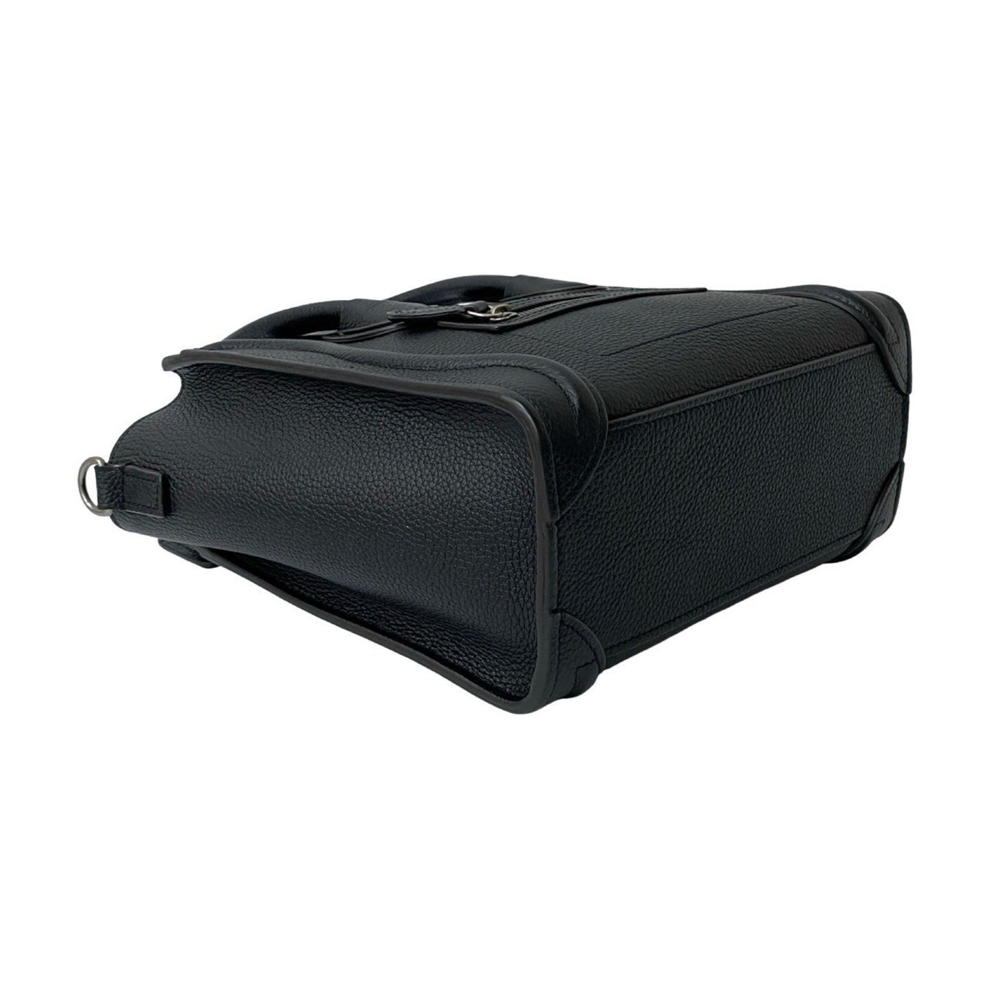 Celine Luggage Nano Shopper Leather Handbag/Shoulder Bag In Black