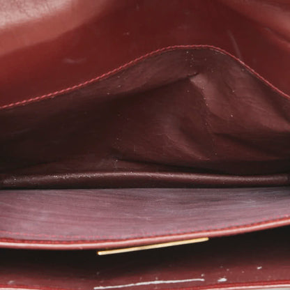 Cartier Must Line Shoulder Bag Wine Red Bordeaux Leather