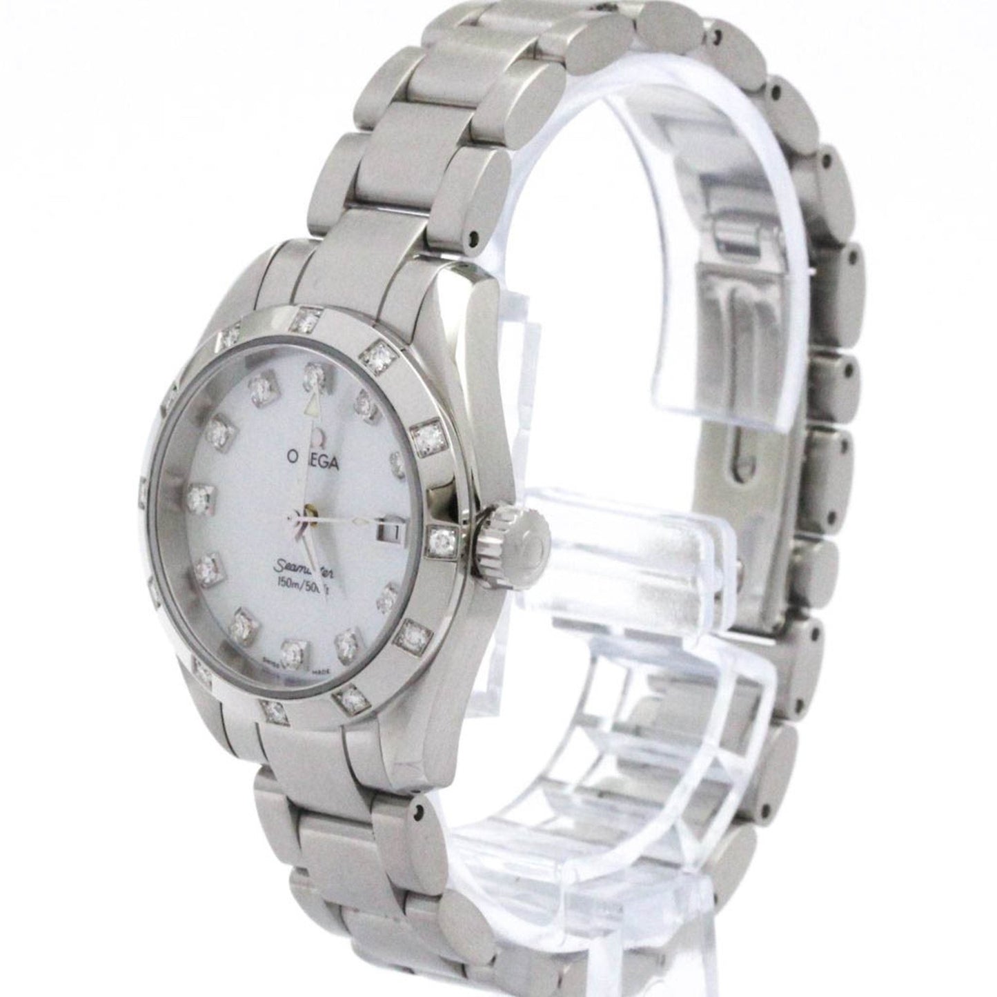 Omega Seamaster Aqua Terra Diamond Mop Dial Watch 2575.75 Polished