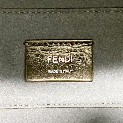 Fendi Roma Go To Leather Handbag In Navy