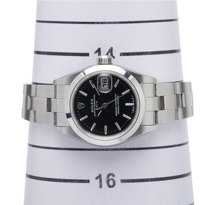 Rolex Oyster Perpetual Watch 69160 Automatic Black Dial Stainless Steel