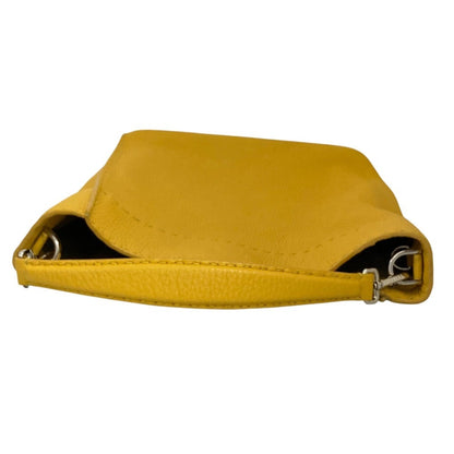 Fendi Selleria Leather 2-Way Shoulder Bag/Handbag 8Bt218 Yellow