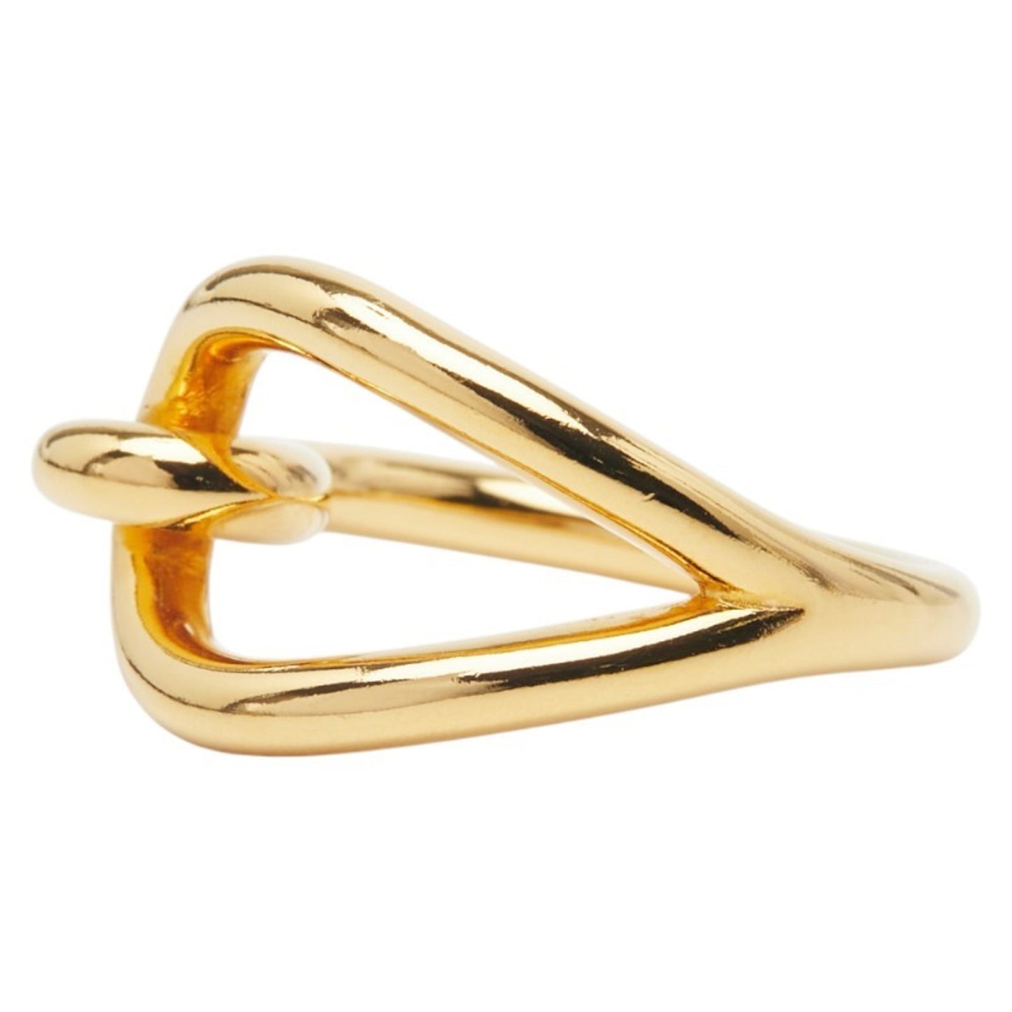 Hermes Jumbo Scarf Muffler Ring Gold Plated