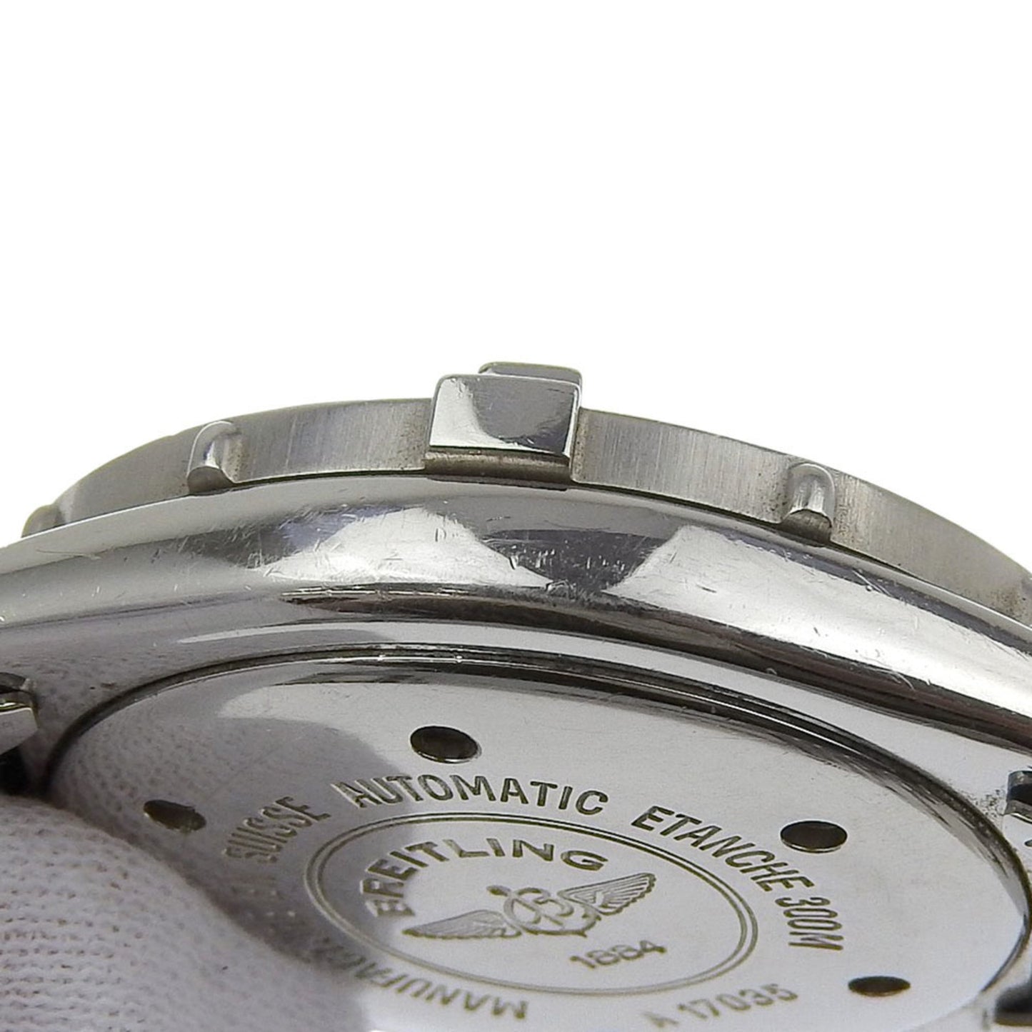 Breitling Colt Watch A17035 Stainless Steel Automatic Analog Display Black Dial