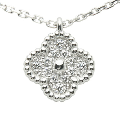 Van Cleef & Arpels Sweet Alhambra Pendant Necklace Vcaro85900 18Kwg White Gold