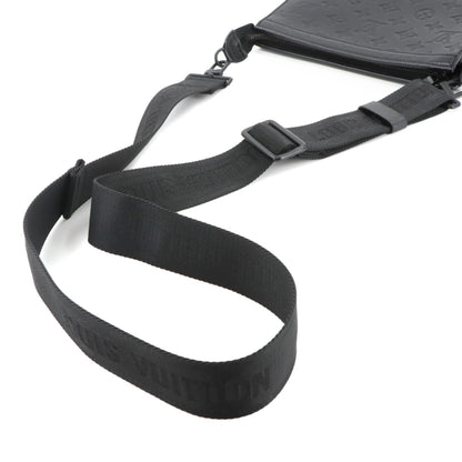 Louis Vuitton Monogram Shadow Gaston Wearable Wallet Shoulder Bag In Black Leather (M81115)