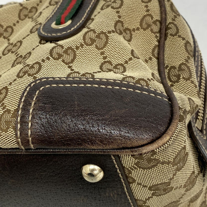 Gucci Gg Canvas Sherry Line Princess Shoulder Bag 161720 Brown