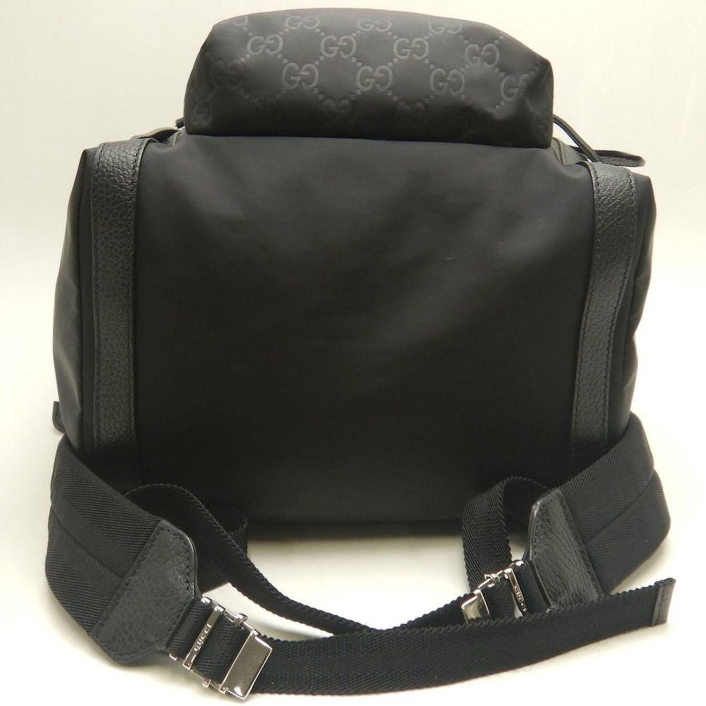 Gucci Daypack 387071 Backpack In Gg Nylon And Leather