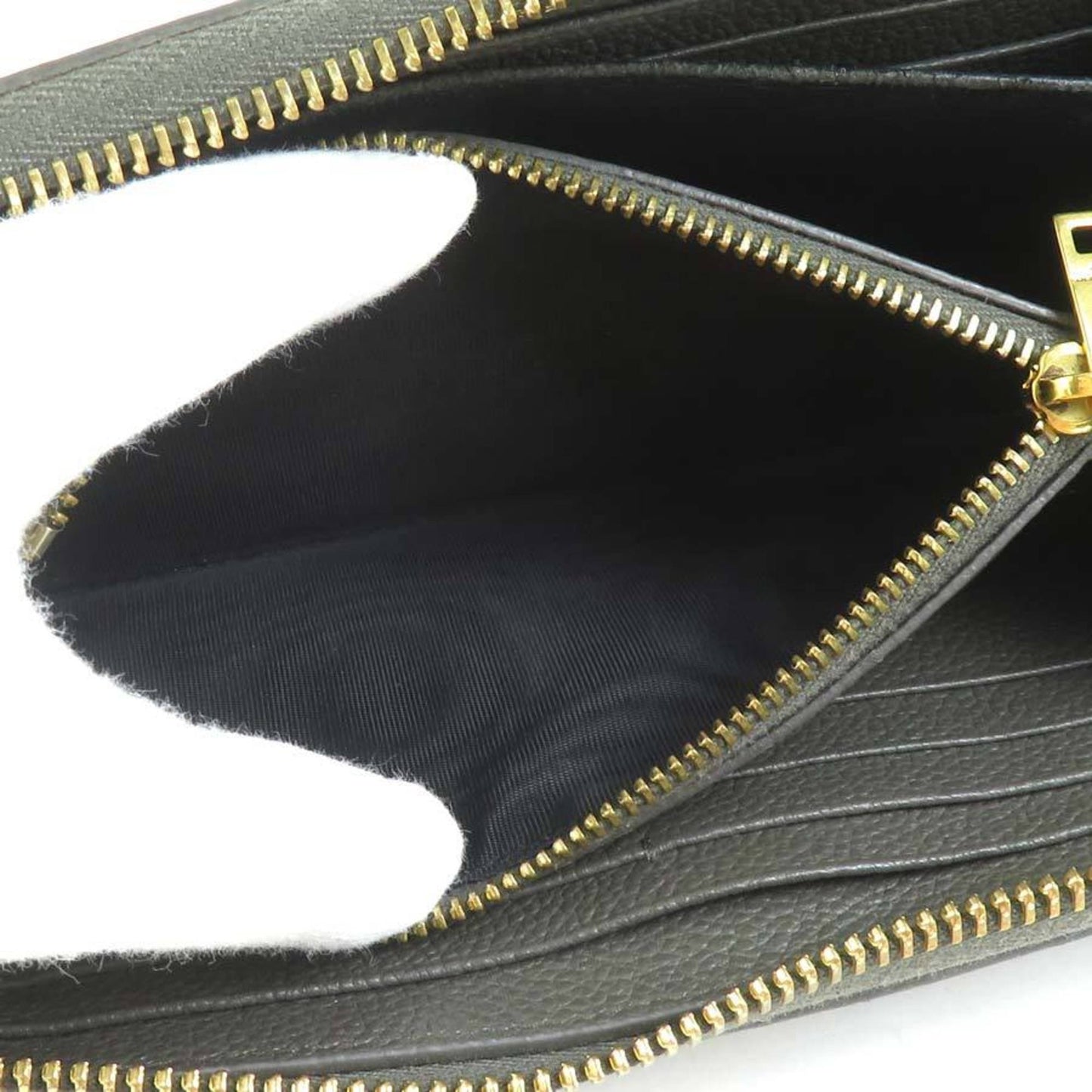 Saint Laurent Round Long Wallet In Khaki Brown And Gold Leather For Men Women