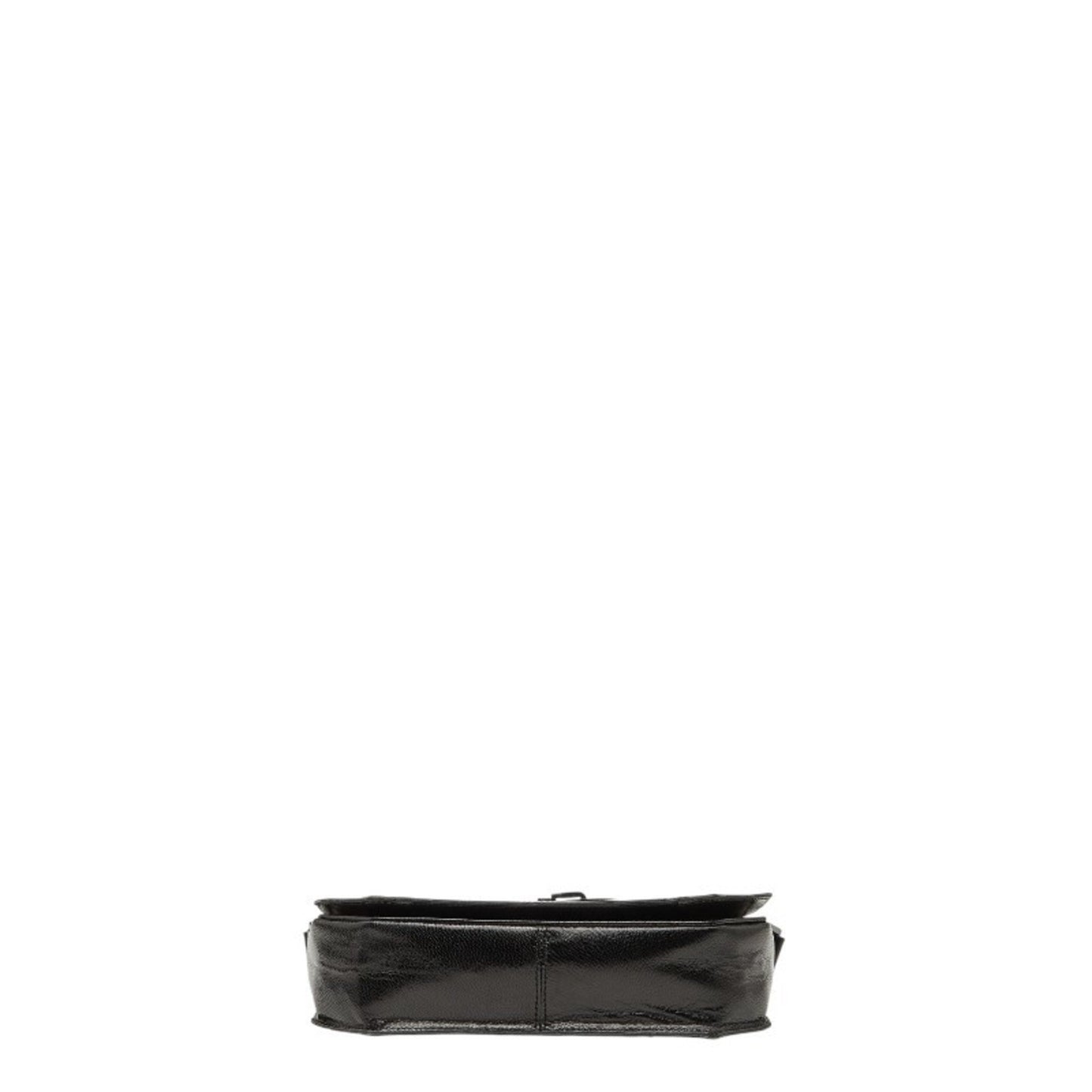 Saint Laurent Logo Shoulder Bag In Black Leather