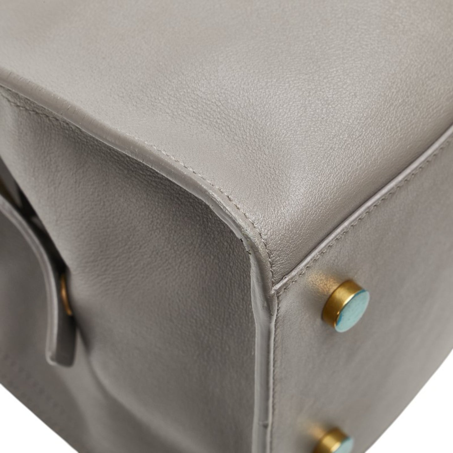 Saint Laurent Cassandra Baby Cabas Small Handbag/Shoulder Bag 2Way 394461 Gray Leather