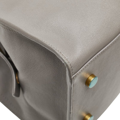 Saint Laurent Cassandra Baby Cabas Small Handbag/Shoulder Bag 2Way 394461 Gray Leather