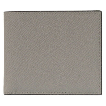 Like New Valextra Leather Grey Bi-Fold Wallet 0437Valextra
