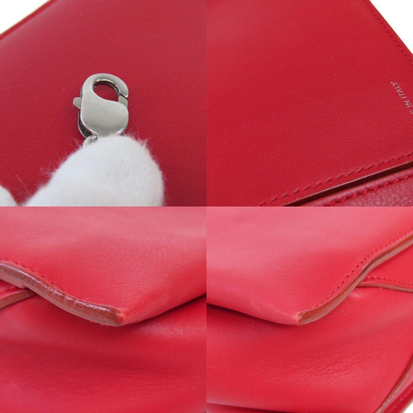 Celine Trifold Shoulder Bag In Calf Leather