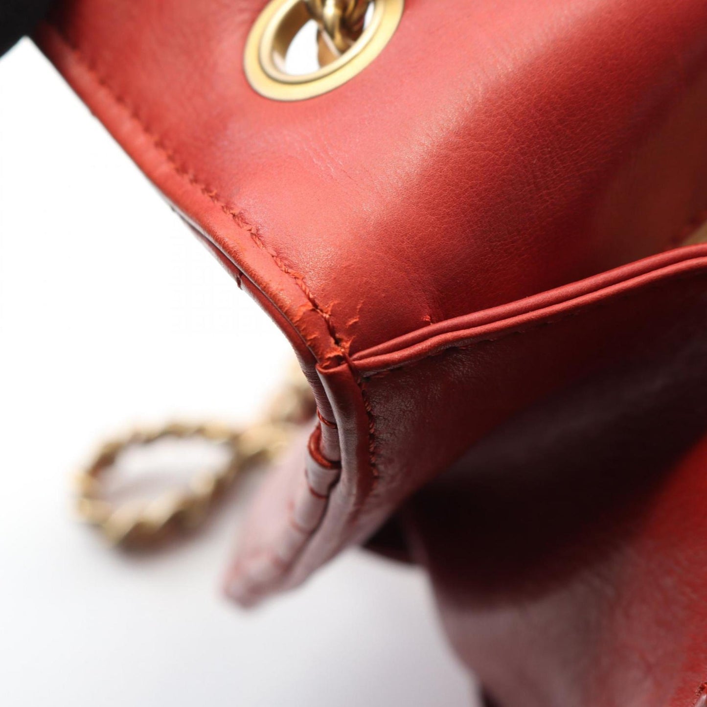 Chanel Bias Stitch Shoulder Bag In Lambskin Leather