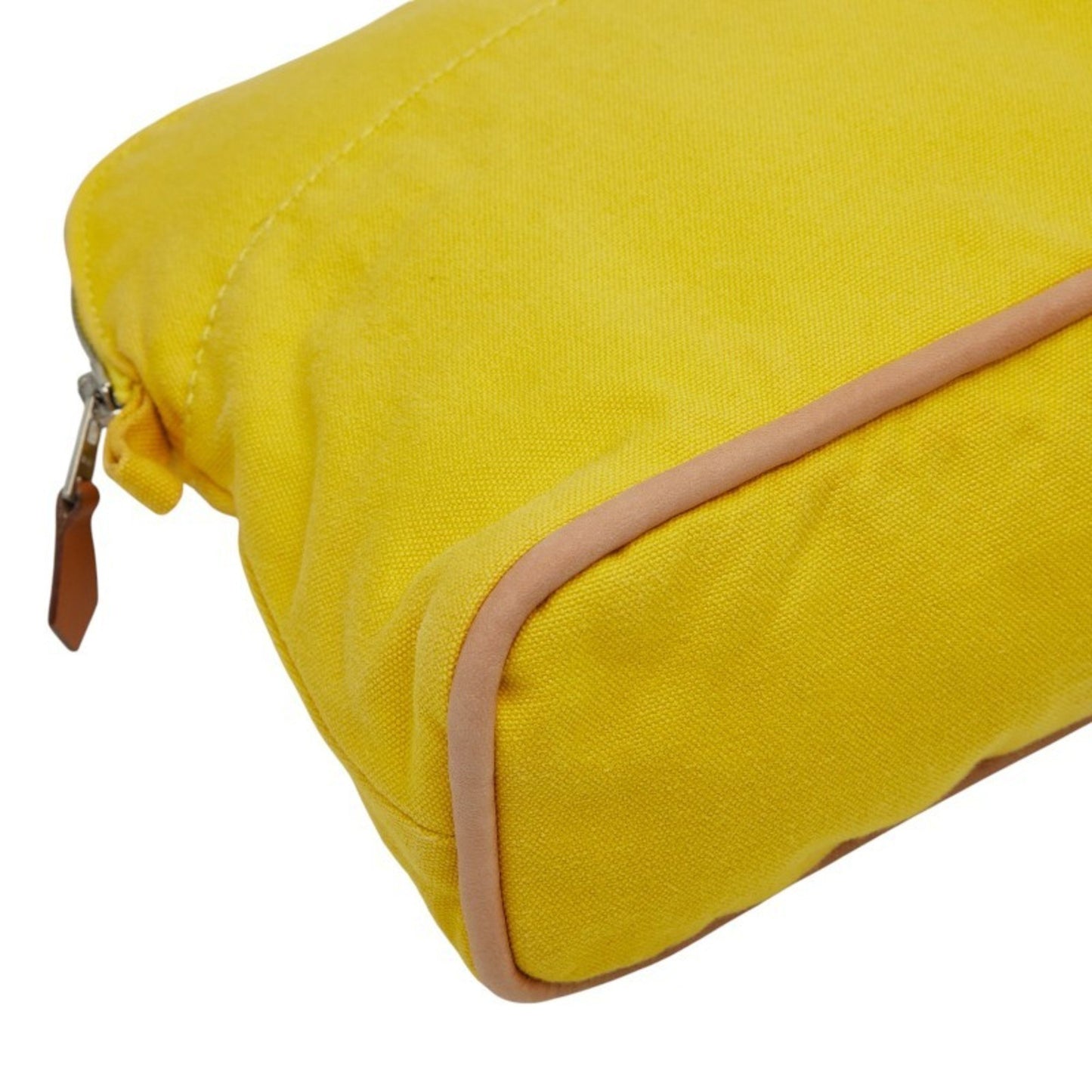 Hermes Bolide Pouch 25 Small Item Case Yellow Canvas
