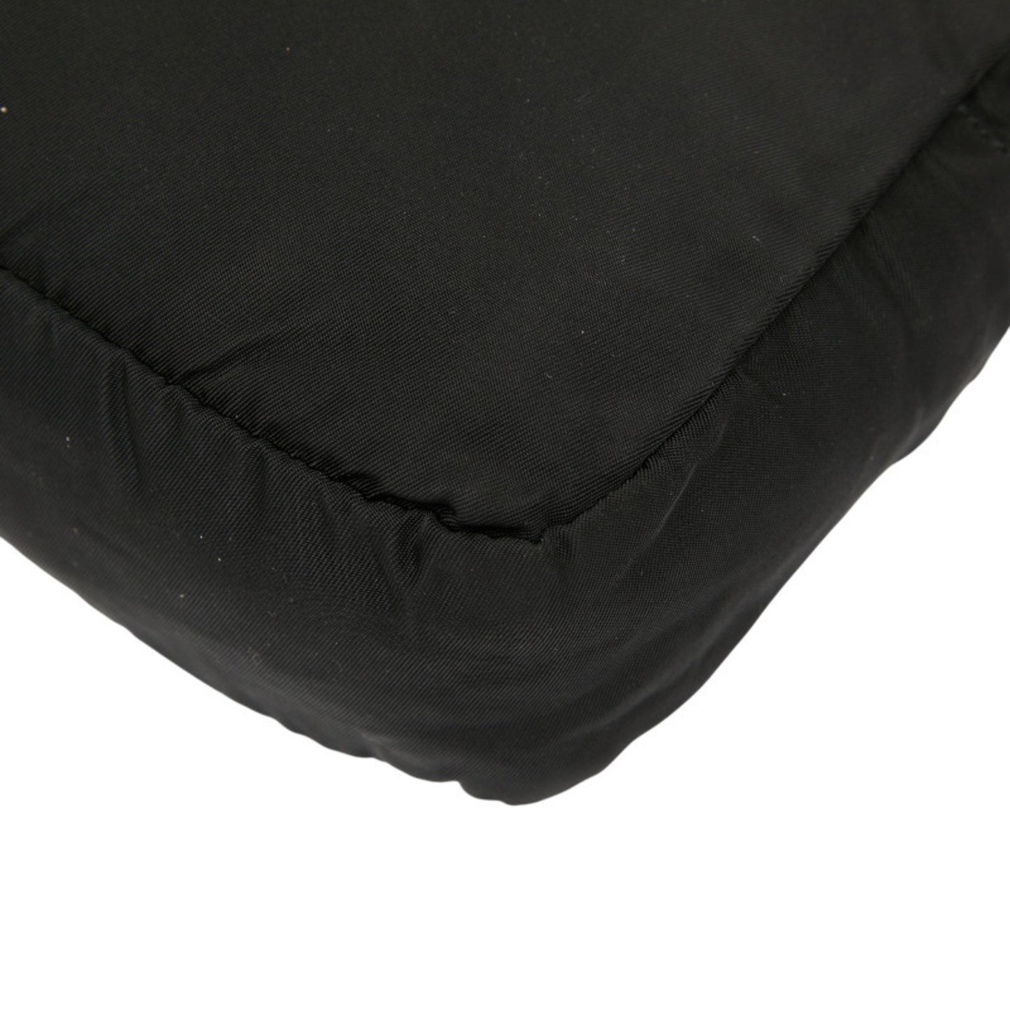 Prada Triangle Logo Plate Pocono Pouch Mv348 Black Nylon