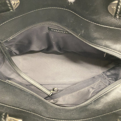 Chanel Paris-Biarritz Tote Bag In Black Patent Leather