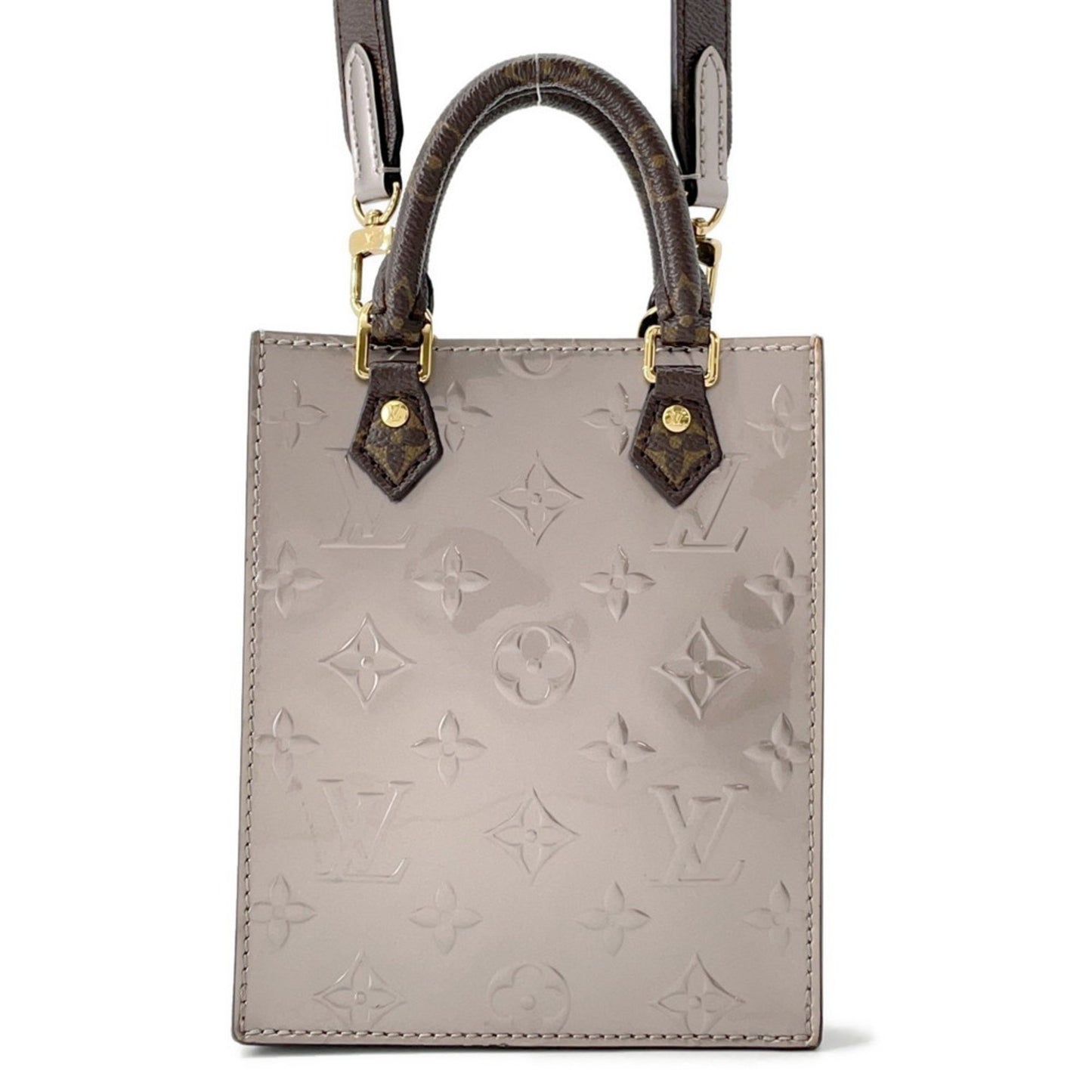 Louis Vuitton Monogram Vernis Petite Sac Plat Handbag M90564 2-Way Shoulder Bag