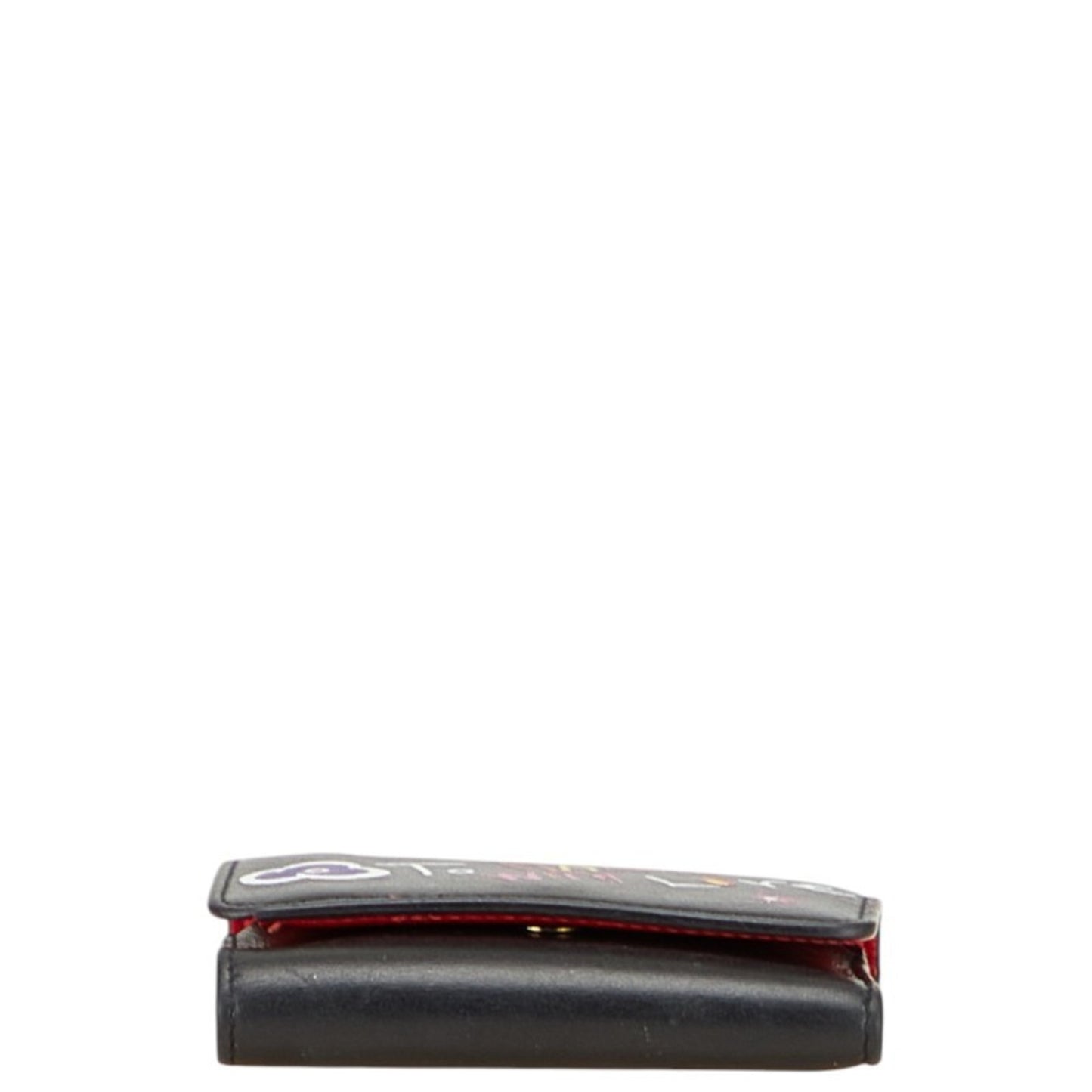 Christian Louboutin Script Mini Rubi Gaga Tri-Fold Wallet In Black