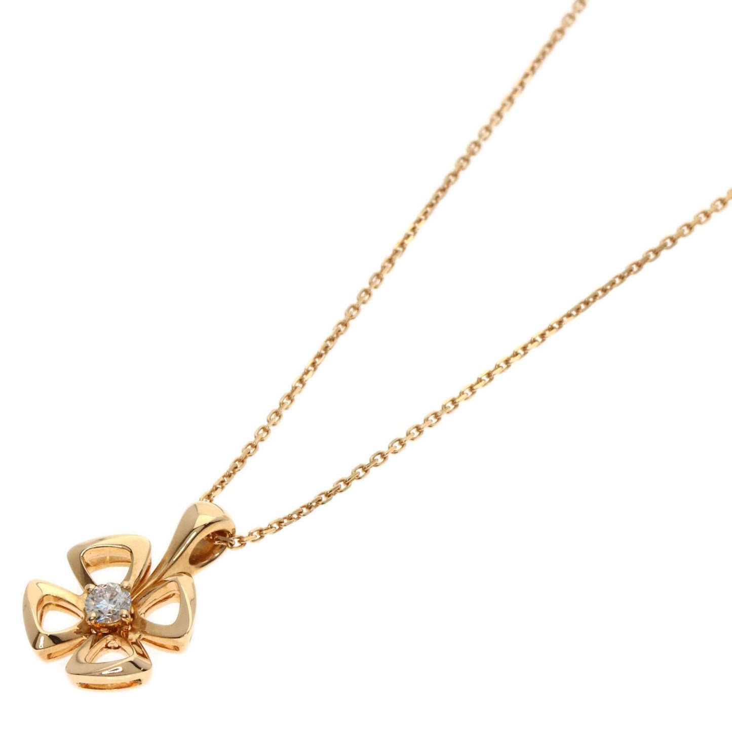 Bvlgari Fiorever Diamond Necklace In 18K Pink Gold