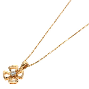 Bvlgari Fiorever Diamond Necklace In 18K Pink Gold