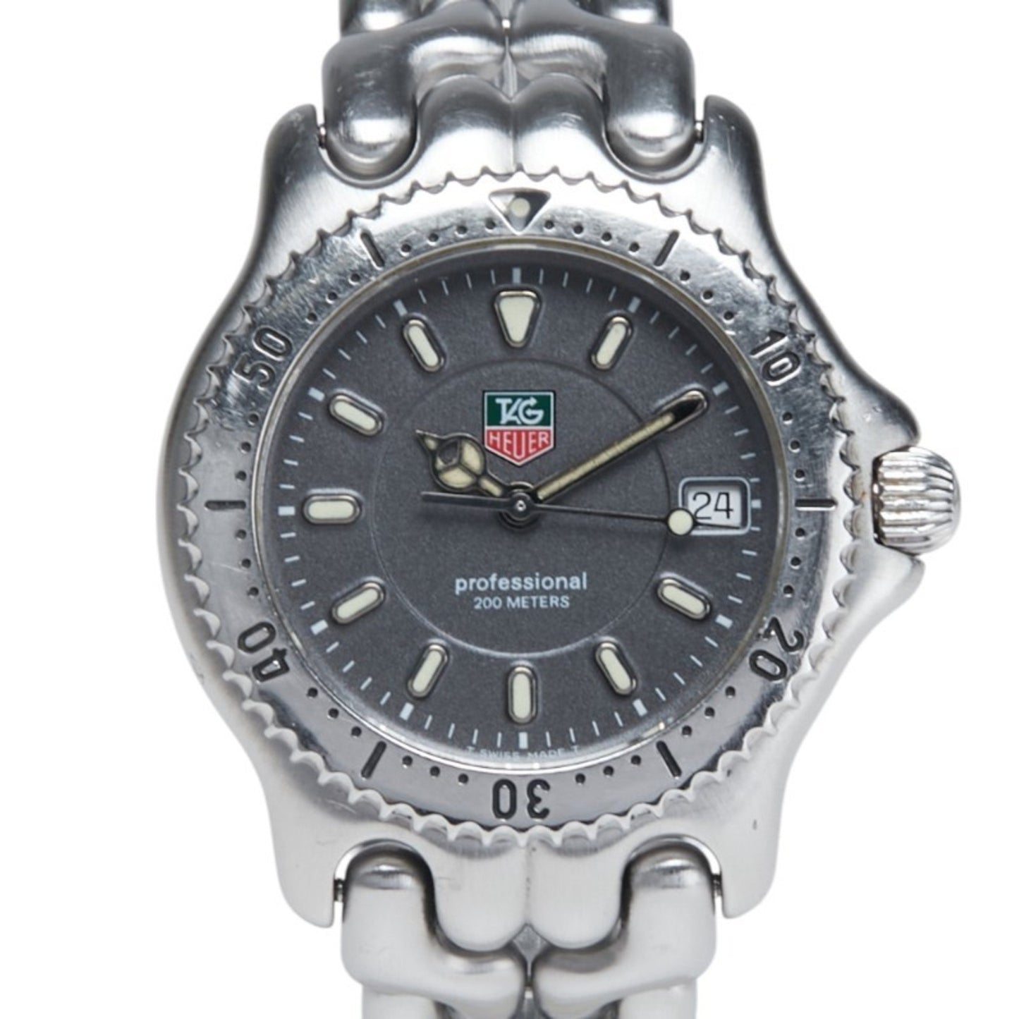 Tag Heuer Cell Watch Wg1213-Ko Quartz Gray Dial Stainless Steel Boys' Heuer