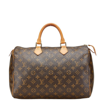 Louis Vuitton Monogram Speedy 35 Handbag/Boston Bag/Travel Bag M41524 Brown Leather