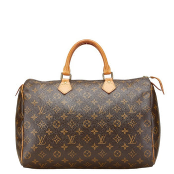 Louis Vuitton Monogram Speedy 35 Handbag/Boston Bag/Travel Bag M41524 Brown Leather