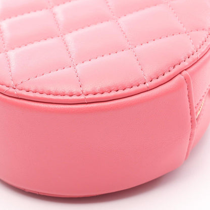 Chanel Matelasse Round Mini Shoulder Bag In Lambskin Leather