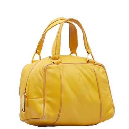 Loewe Anagram Mini Handbag In Yellow Leather