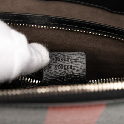 Gucci Sherry Line Clutch/Shoulder Bag 429016 Black/Multicolor Leather