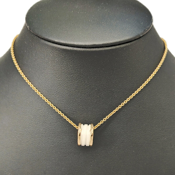 Bvlgari B-Zero 1 Necklace In 18K White Ceramic With 750 K Gold