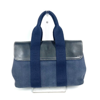Hermes Valparaiso Pm Bag Tote Flap Handbag Leather Canvas