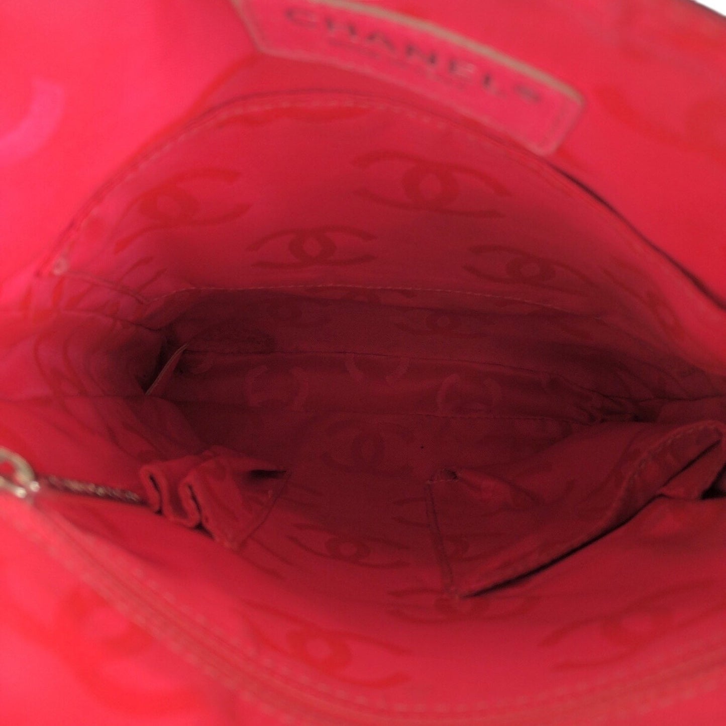 Chanel Matelasse Coco Mark Black Lambskin Shoulder Bag With Silver Hardware