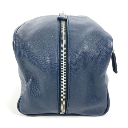 Prada Prada Triangle Logo Plate Bag Second Clutch Saffiano Leather