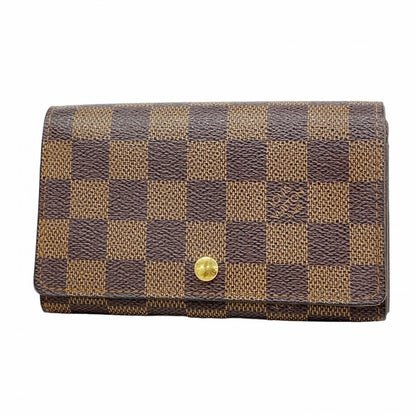 Louis Vuitton Damier Porte Monnaie Billet Tresor Wallet N61730 Ebene