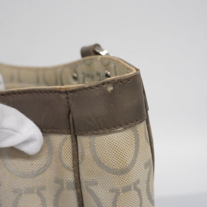 Salvatore Ferragamo Gancini Canvas Tote Bag